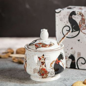 ЗАХАРНИЦА - ЧЕРНА КОТКА,БЯЛ ПОРЦЕЛАН