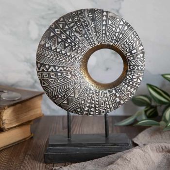 ДЕКОРАТИВНА СТАТУЕТКА КРЪГ - АФРИКАНСКИ СИМВОЛИ