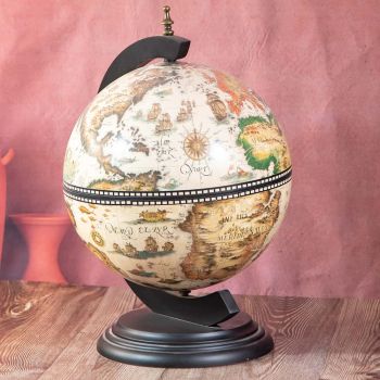 ГЛОБУС - БАР С КАРТА НА СВЕТА - ОТКРИТИЯТА НА КОЛУМБ 