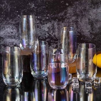 КОМПЛЕКТ ЗА ВОДА ОТ 6 БРОЯ ЧАШИ - СЕДЕФЕН БЛЯСЪК