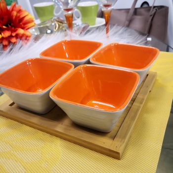 ОРДЬОВЪР ОТ 4 КУПИЧКИ НА БАМБУКОВ ПОДНОС - ЦВЕТНИ ВЪЛШЕБСТВА