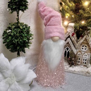 СВЕТЕЩА КОЛЕДНА ФИГУРА - РОЗОВ ЕЛФ