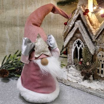 ДЕКОРАТИВНА ТЕКСТИЛНА ФИГУРА ЕЛФ - РОЗОВА ИДИЛИЯ