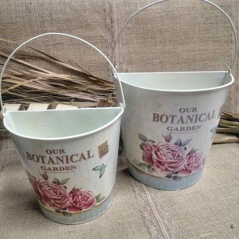 КОМПЛЕКТ ОТ 2 броя МЕТАЛНИ КАШПИ - БОТАНИЧЕСКА ГРАДИНА