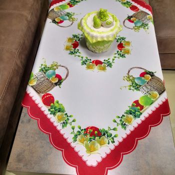 ВЕЛИКДЕНСКО КАРЕ С КРАСИВА ЩАМПА 88см*88см - ЧЕРВЕН ВЕЛИКДЕН