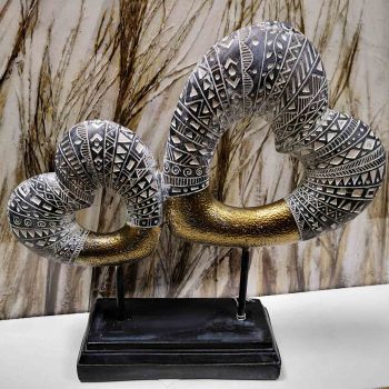 ДЕКОРАТИВНА СТАТУЕТКА СЪРЦА - АФРИКАНСКИ СИМВОЛИ