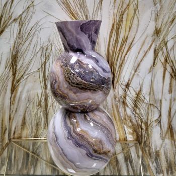 МЕТАЛНА ВАЗА - МРАМОР И ПЯСЪК