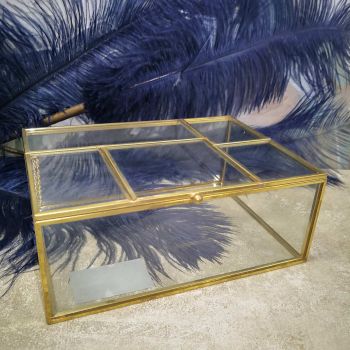 СТЪКЛЕНА КУТИЯ С МЕТАЛЕН ОБКОВ - СТЪКЛЕН ВИТРАЖ