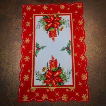 КОЛЕДНО КАРЕ / ПОДЛОЖКА ЗА ХРАНЕНЕ С КРАСИВА ЩАМПА 28см*43см - АЛЕНИ СВЕЩИ 