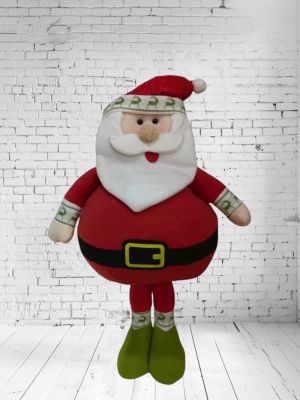 КОЛЕДНА ФИГУРА ДЯДО КОЛЕДА С ТЕЛЕСКОПИЧНИ КРАКА 70см - ГОЛЯМ И МАЛЪК ПРИЯТЕЛ