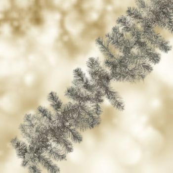 Коледен гирлянд сребрист 270 см с 180 клончета по 14 см 