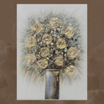 Картина Ваза с релефни цветя