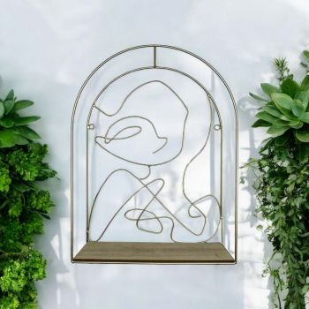 Стенна етажерка златиста