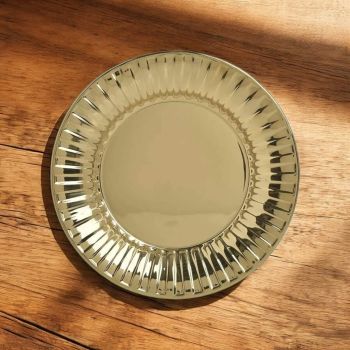 Керамично декоративно плато в златно Φ30Χ5