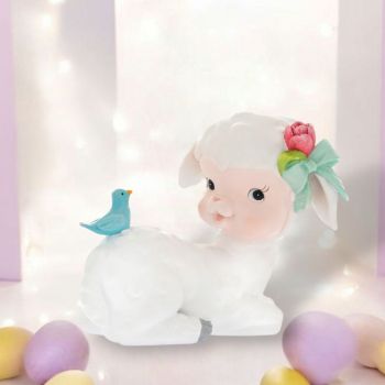 ДЕКОРАТИВНА ФИГУРА ОВЦА - ПАНДЕЛКИ С ЦВЕТЯ