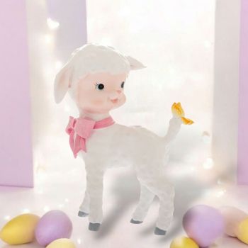 ДЕКОРАТИВНА ФИГУРА ОВЦА - ПАНДЕЛКИ С ЦВЕТЯ