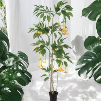 ИЗКУСТВЕНО РАСТЕНИЕ ДАТУРА 200см - КРАСОТА В ЖЪЛТО