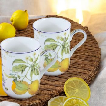 КОМПЛЕКТ ОТ 2 броя ЧАШИ - С ДЪХ НА ЛИМОНИ И ЛАВАНДУЛА