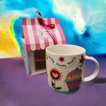 ЧАША В ПОДАРЪЧНА КУТИЯ - ЩАСТЛИВИЯТ МЪФИН