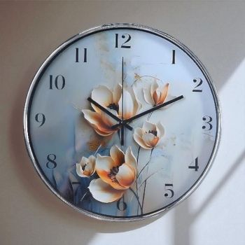 СТЕНЕН ЧАСОВНИК 30см - УСМИХНАТИ ЦВЕТЯ