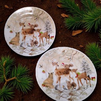 КОМПЛЕКТ ОТ 2 броя КОЛЕДНИ ЧИНИИ 26см - ГОРСКА СРЕЩА НА КОЛЕДА 