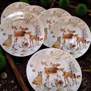 КОМПЛЕКТ ОТ 6 броя КОЛЕДНИ ЧИНИИ 26см - ГОРСКА СРЕЩА НА КОЛЕДА