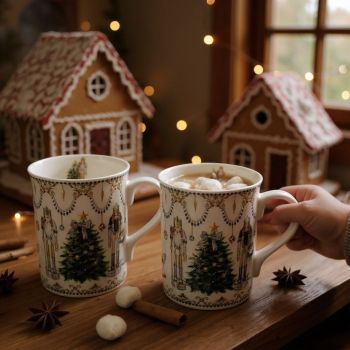 КОМПЛЕКТ 2 броя ПОРЦЕЛАНОВИ ЧАШИ 300мл ЛЕШНИКОТРОШАЧКАТА - СЪН ИЛИ РЕАЛНОСТ