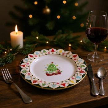 КОМПЛЕКТ ОТ 2 броя КОЛЕДНИ  ЧИНИИ  19см - ЕЛХА В ЧУДНА ПРЕМЯНА