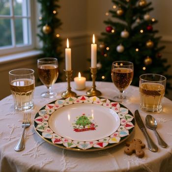 КОМПЛЕКТ ОТ 6 броя КОЛЕДНИ ЧИНИИ 19см - ЕЛХА В ЧУДНА ПРЕМЯНА