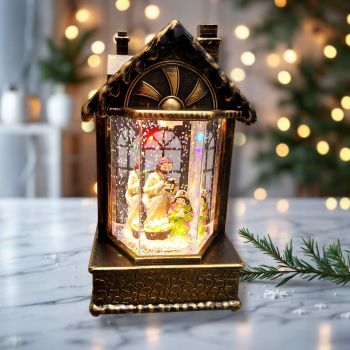 СВЕТЕЩ КОЛЕДЕН ФЕНЕР КЪЩА - СНЕЖНА ПЪТЕКА КЪМ ДОМА