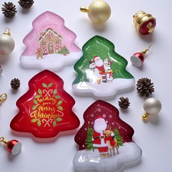 КОЛЕДНА МЕТАЛНА ЧИНИЯ ЕЛХИЧКА С ДЕКОР - ВКУСОТИИ В ЧИНИЯ