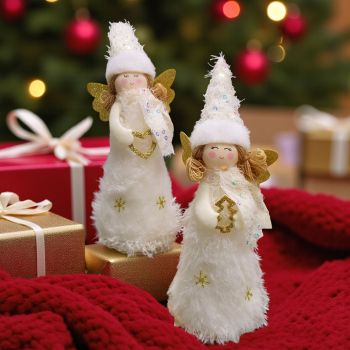 КОЛЕДНА ДЕКОРАЦИА АНГЕЛ - НЕЖНОСТ И БРУКАТ