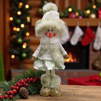 ТЕКСТИЛНА ДЕКОРАЦИЯ СНЕЖЕН ЧОВЕК - ТОПЛА ПРЕГРЪДКА