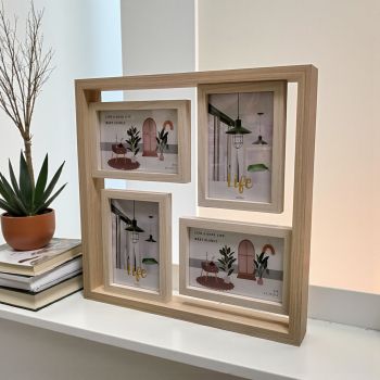 РАМКА ЗА 4 броя СНИМКИ / КОЛАЖ / -  СПОМЕНИ И УСМИВКИ 