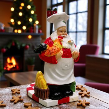 ПОСТАВКА ЗА ДОМАКИНСКА ХАРТИЯ ДЯДО КОЛЕДА 32см - КОЛЕДНИ ВЪЛШЕБСТВА