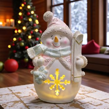СВЕТЕЩА КОЛЕДНА ФИГУРКА СНЕЖКО - СНЕЖНИ ЛУДОРИИ