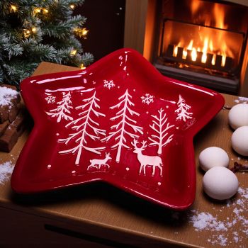 КОЛЕДНО ПЛАТО  26см - КОЛЕДНИ ВЪЛШЕБСТВА