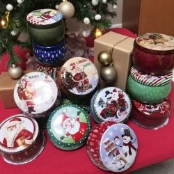 КОЛЕДНА КУТИЙКА ОТ МЕТАЛ  ЗА ПАРИЧКА ИЛИ ПОДАРЪК - ИЗНЕНАДА ЗА ВСЕКИ