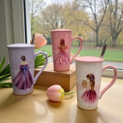 ЧАША С КАПАЧЕ И ЛЪЖИЧКА - ПРИНЦЕСА ВСЕКИ ДЕН