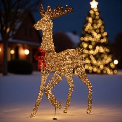 СВЕТЕЩ ЗЛАТЕН ЕЛЕН ЗА ЕКСТЕРИОР 180см - СВЕТЛИНКИ ПОД ОТКРИТО НЕБЕ