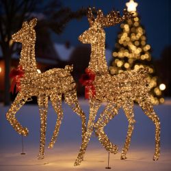 СВЕТЕЩА ДЕКОРАЦИЯ ЗА ЕКСТЕРИОР / СЪРНА И ЕЛЕН / - СВЕТЛИНКИ ПОД ОТКРИТО НЕБЕ