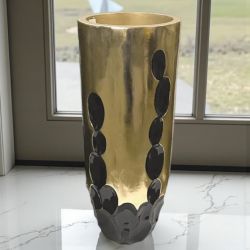 ГОЛЯМА ВАЗА 90см - КЛАСИКА В ЧЕРНО И ЗЛАТО