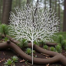 ДЕКОРАТИВЕН БРУКАТЕН СТРЪК СРЕБЪРЕН КОРАЛ - БЛЯСЪК В НОЩТА