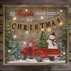 КОЛЕДНА КАРТИНА / ПАНО С ЛЕД- СВЕТЛИНКИ - КРАСОТАТА НА ДЪРВОТО