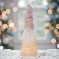 СВЕТЕЩА КОЛЕДНА ФИГУРА - РОЗОВ ЕЛФ