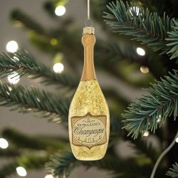 СТЪКЛЕНА ИГРАЧКА ЗА ЕЛХА  / БУТИЛКА ШАМПАНСКО /- ЦВЕТОВЕ И ФОРМИ