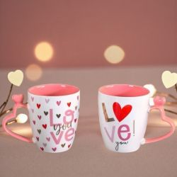 КОМПЛЕКТ ОТ 2 броя ЧАШИ ВАЛЕНТИНКИ - ЛЮБОВ ВСЕКИ ДЕН