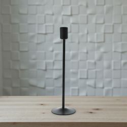 СВЕЩНИК 30см/голям/ ЗА КОНУСНА СВЕЩ - КЛАСИЧЕСКО ЧЕРНО