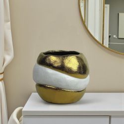 СТИЛНА ВАЗА 22,5см - ИЗКУСТВО В БАЛО И ЗЛАТО