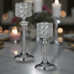 КОМПЛЕКТ 2броя СВЕЩНИКА - СВЕТЛИНА ОТ КРИСТАЛ